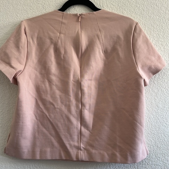 Spanx The Perfect Funnel Short Sleeve Tee Pale Pink Ponte - Picture 6 of 10